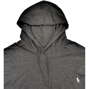 Polo Ralph Lauren Hoodie Shirt Jersey Cotton Tall 5XLT Black Heather NWT